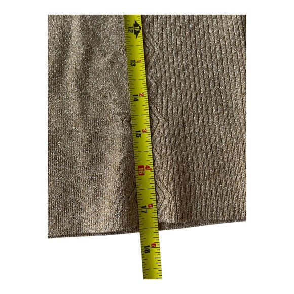 Y2K Vintage GAP Gold Shimmer Knit Sweater Top Size Small women's - Picture 15 of 15